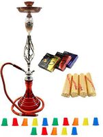 Zebra Smoke Series: 32" 1 Hose Hookah (B1) Complete Set Complete Set Combo KIT (Brown)