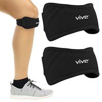 Vive Below Knee Brace - Osgood Schlatter Patella Strap Stabilizing Tendon Support for Men and Women - Arthritis Compression Stabilizer for Tendonitis, Running, Gym Exercise - Pain Relief for Torn ACL