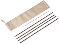 Outset 76625 Stainless Steel Straight Long Reusable Straws, 1 x 3.5 x 11.75 inches