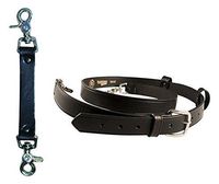 Boston Leather Bundle Two Items- Anti-Sway Strap for Radio Strap, Firefighter's Radio Strap (Black)