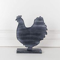 8.5" X 9.5" X 1.5" Wood Cutout (Hen), Black – 15337