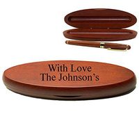 Personalized Refillable Rosewood Pen with Fine Medium Nib Ink Refill Converter