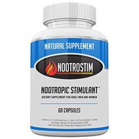 Nootrostim- Natural Stimulant to Speed Up Your Brain: Study Pills, Energy Boost Supplement & Best Alpha Brain Wave Smart Nootropics- 60 Capsules