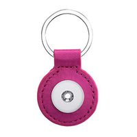 1pcs Key Chain for 18mm noosa button snap charm Round Rose Red