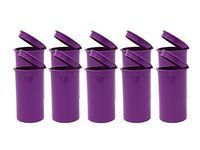 19 DRAM POP TOP Bottles Qty CASE Size Count Rx Pill Prescription Vials Crafts Coins Film Storage Medicine MMJ 420 CONTAINERS & Made in USA (900 PCS, Purple - Solid (Opaque)
