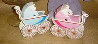 60pcs Baby Carriage Favor 3.5"x3.5" Box Baby Shower Party Supplies tkcf (Pink)