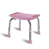 SPLY DTEM Adjustable Shower Stool With Anti-Slip - Aluminum Alloy Shower Seat For Seniors With Handles, Shower Bench Bath Chair For Elderly, Handicap Tub Shower Seats For Adults (Pink Stool) Bath chai