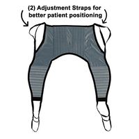 Patient Aid Padded U-Sling Without Head Support, Universal Patient Lift Sling, Size Medium, 600lb Capacity