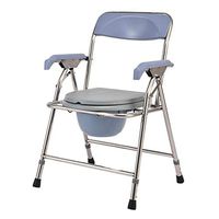 XWZJY Medical Toilet Chair Stool Folding Bedside Commode Mobile Lightweight Shower Bench with Handles and Bucket Non-Slip Leg Pad Wipe Clean Easy