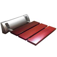 XH Foldable Solid Wood Bathroom Stool, Aluminum Alloy + Solid Wood Support 551 Lbs, Suitable for The Elderly,Pregnant Women and People with Reduced Mobility