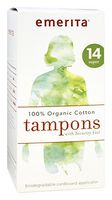 Organic Cotton Super Applicator Tampons Emerita 14 ct Box