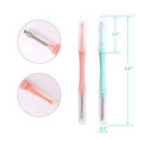 2 pcs Portable Ear-Pick Ear-Wax Removal Double Head Use Curette Tool Plastic Handle with Covers Safe Healthy Medical Grade Material Cerumen Cleaner