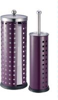 Hopeful Enterprise Toilet Brush and Paper Roll Holder Set with Lid, Purple