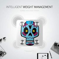 LYAOE Bluetooth Body Fat Scale Mexican Sugar Skull Colorful Floral Smart Wireless Scale with LCD Display Measuring Body Weight Bmi and Health Digital Scale