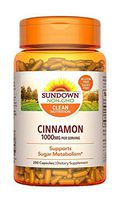Sundown Naturals Cinnamon 1000 Mg Capsules Value Size, 200 Count pack of 2