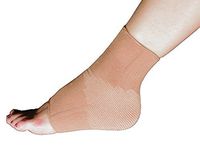 Alpha Medical Elastic Compression Support Ankle, Foot Arch Brace with 4-Way Stretch (Small Beige)