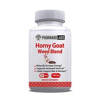 Phorward Labs Horny Goat Weed Blend, 1560mg, 60ct with Maca, Saw Palmetto, Ginseng and More, Health Supplement