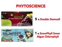 PhytoScience 5 Double StemCell & 1 SnowPhyll Snow Algae Chlorophyll Anti Aging Supplements by Phytoscience Free Expedited