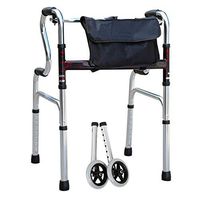 XingKunBMshop Folding Walker Multi-Function Walker Crutches Pulley No Seat Panel Elderly Walker Folding Mobility Walking aid Home