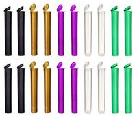 EZtube 20-Pack Assorted Squeeze Pop Top Joint Blunt Cigarette Doob Tube Holder Waterproof Airtight Smell Proof Odor Sealing Container (Large - 4.5")
