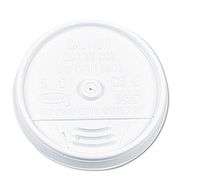 DCC16UL - Plastic Lids, for 16 Oz. Hot/Cold Foam Cups, Sip-Thru Lid, White