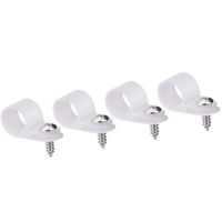 Cable ClipS Wire Clamp R-type Nylon Mounting Cord Fastener Clips with Screws for Wire Management (Dia:1/2 Inch) 50pcs