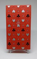 Fujima Red Hearts/Clubs 100s Size Push-N-Open Button Cigarette Case