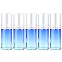 5Pcs 5ml Roller Bottles for Essential Oils Stainless Steel Ball-Travel Perfume Bottle Refillable-Glass Roller Bottles with Stainless Steel Ball-Portable Perfume Refillable Bottle (N02)