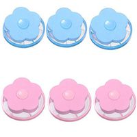 US Fast Shippment Shmei 6PCS Washing Machine Lint Filter Bag Catch Hair Floating Ball Pouch Suitable for Home,Pink,Blue