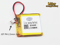 JST PH 2.5mm 2pin 3.7V 500mAh 552535 Lithium Polymer Ion Rechargeable Battery Lithium 3lines Polymer Li-Po Battery for MP4 GPS MP3 Bluetooth Stereo DIY Gift