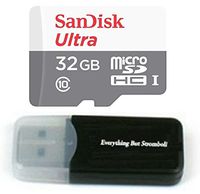 Sandisk Micro SDXC Ultra MicroSD TF Flash Memory Card 32GB 32G Class 10 works with KDLINKS X1 Wide Angle Car Dashboard Camera w/ Everything But Stromboli Memory Card Reader