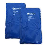 BodyMed Blue Vinyl Cold Packs – Reusable Flexible Ice Pack for Injuries – Cold Gel Pack – Set of Two Half Size, 12 x 7