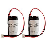 2pc Exell Battery 3V Lithium PLC Computer Backup Battery Replaces Dantona COMP-221, Modicon 990XCP98000, Modicon 990XCP980000, Modicon CR17335SE-WR, Modicon Quantum PLC