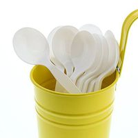 AmerCare Medium-Heavy Weight Polystyrene Soup Spoons, White, Case of 1000