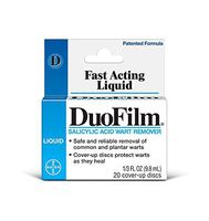 DuoFilm Liquid Wart Remover, 0.33oz // Safe and Reliable Removal of Common and Plantar Warts with Cover-Up Discs to Protect Warts as They Heal