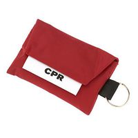 CPR Face Mask Key Chain Kit with Gloves | One Way Valve and Face Shield Mask First Aid Kit by AsaTechmed || for Travel, Home, Office, Boat, Car, EMS, Firefighters, Nurses, First Responders (Red)