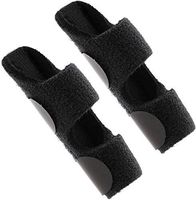 Trigger Finger Splint, Finger Brace/Finger Straightening Brace/Trigger Finger Brace, Adjustable Fixing Belt with Built-in Aluminium Support for Finger Tendon Release & Pain Relief (Black-2)