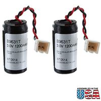 2X 3V PLC Battery Allen Bradley 1745-B1 SLC-100, 1745-B1, A-40840-512-01, SLC-100, SLC-150, COMP-295, Eternacell B9631T, Interstate Batteries ALIT2630, Programmable Logic Co B9631T, SLC100