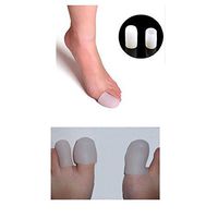 Genesis Seller Gel Toe Cap Protector for Painful Toe/Finger/Corns/Claw or Hammer Toe - One Pair (Large(Pipe Length:60mm; Pipe Thickness:3mm; Inner Diameter of The Pipe: 20mm;))