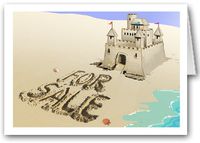 Sand Castle Home for Sale Note Card - 10 Boxed Cards & Envelopes