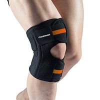 Knee Support Breathable Adjustable Knee Brace for Meniscus Tear, Arthritis, ACL, MCL, LCL, PCL, Recovery and Sports (Black/Orange, Large(10.24"-17.32"))