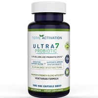 Ultra 7 Probiotics for Women and Men, Ultimate Digestive Supplement Replaces Chewable Gummies and Prebotics Now, Over 5 Billion Live Probiotics per Capsule, 60 Capsules