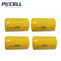 D Size D Cell 1.2v 5000mAh Nicd Rechargeable Batteries with Flat Top (4)