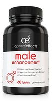 Natural Male Enhancement Plus by Optimal Effects - Enlargement Booster Increases Energy, Mood & Endurance with L-Arginine, Maca Root, Tongkat Ali - 60 Tablets