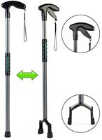 Handy Cane (Large) All-In-One Walking Aid with Built-In Reacher Grabber