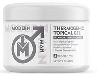Modern Man Thermogenic Fat Burning Cream - Belly Fat Burner for Men - Skin Tightening Sweat Enhancer Gel | Burn Stomach Fat Fast for Defined Six Pack Abs & Steel Physique | Bodybuilding Weight Loss