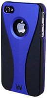 Casecrown CC-IP4-FX-BLU-FBA Exo Case for Apple iPhone 4 and 4S - 1 Pack - Retail Packaging - Blue/Black