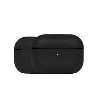 J.SPG AirPods Pro Case, Premium Genuine Leather Portable Shockproof Protective Cover for Apple AirPods Pro Earphones Charging Case (Front LED Visible) Support Wireless Charging,Black