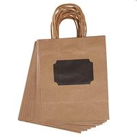 Darice 30071354 Medium Gift Bag: Chalk Label, 8 x 10 inches, 13 Pieces, Brown