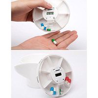 Premium Portable Medicine Pill Cases Weekly 7 Day Cells Box Timer Alarm Beeper Reminder for Travel and Home
